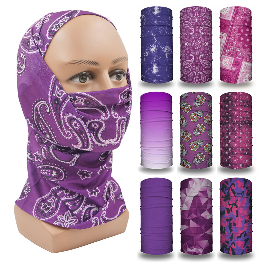 Head Gear Running - Pasamontañas morado para mujer, diadema para
