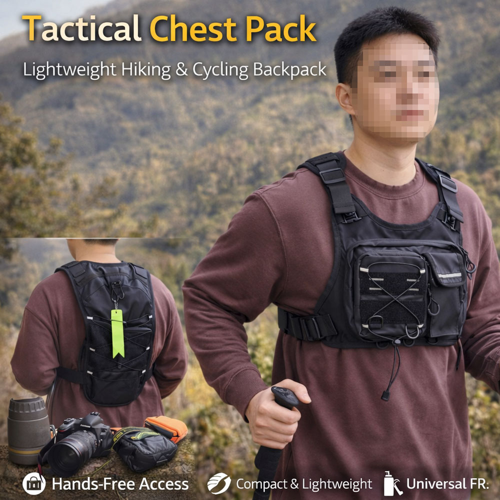 Reflective Running Gear Vest - Chaleco Táctico con Bolsa de Agua