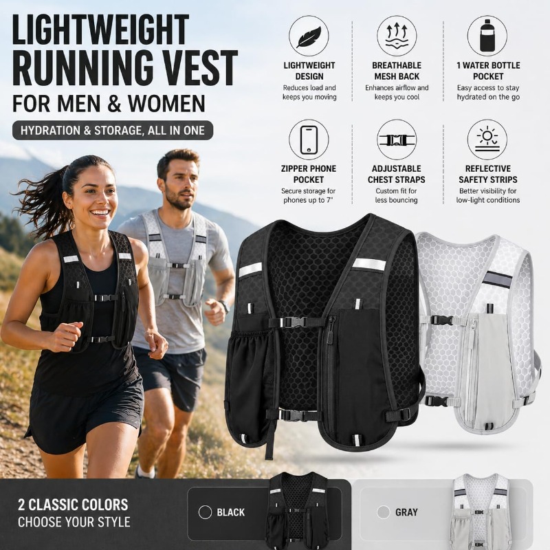 Chaleco Reflectante Ligero par - Running Gear For Your Phone reseña y precio