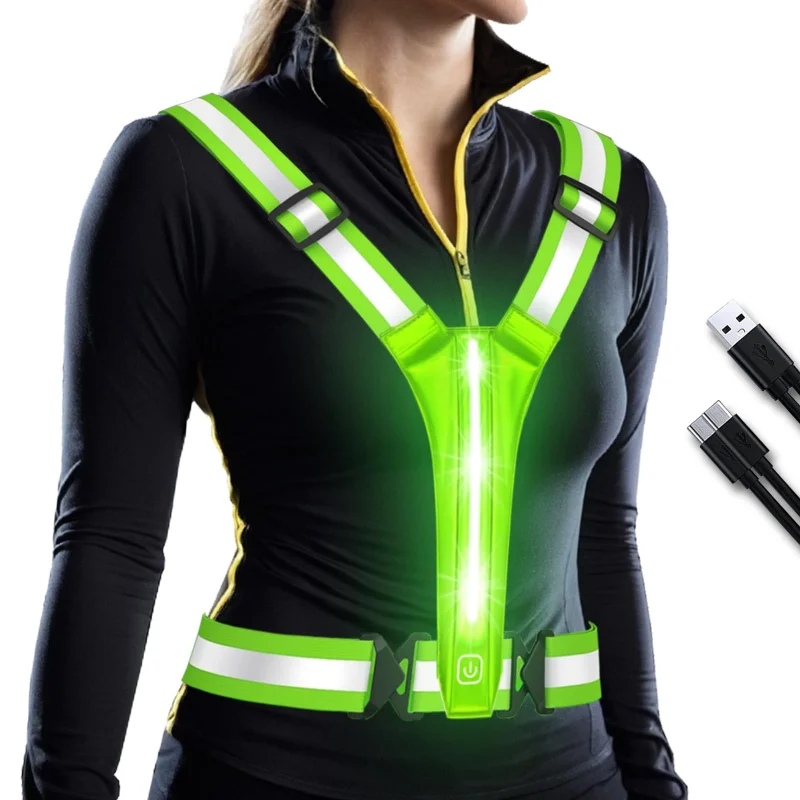 Chaleco Reflectante LED para C - Reflective Running Gear Vest reseña y precio