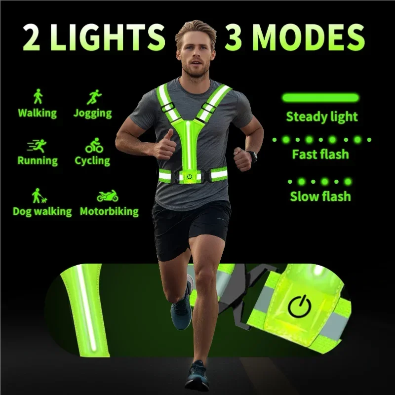 Chaleco Reflectante LED para C - Reflective Running Gear Vest reseña y precio