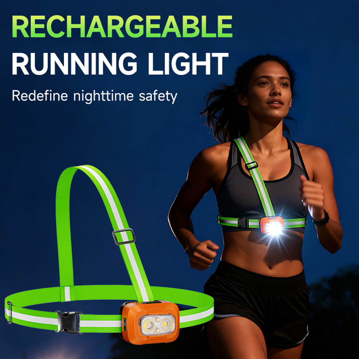 Luz para correr, recargable po - Reflective Running Gear Vest reseña y precio