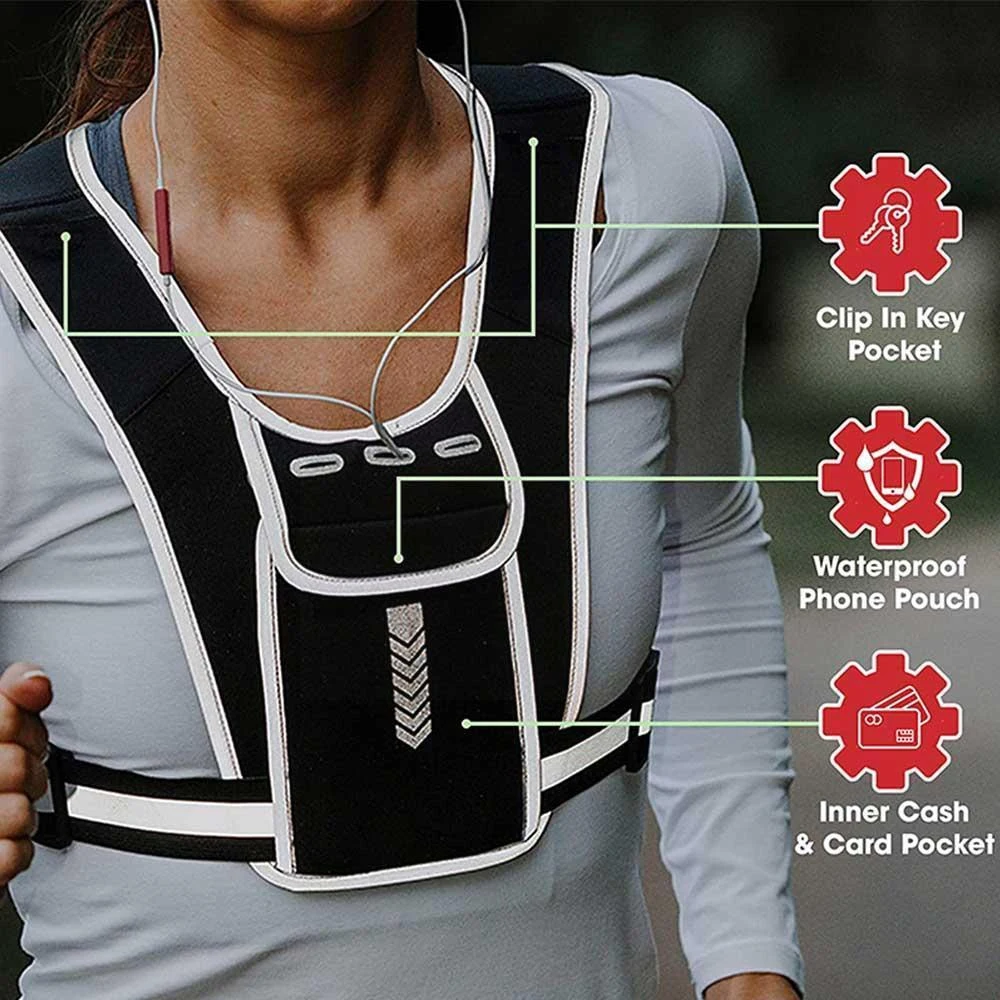 Chaleco para correr para hombr - Reflective Running Gear Vest reseña y precio