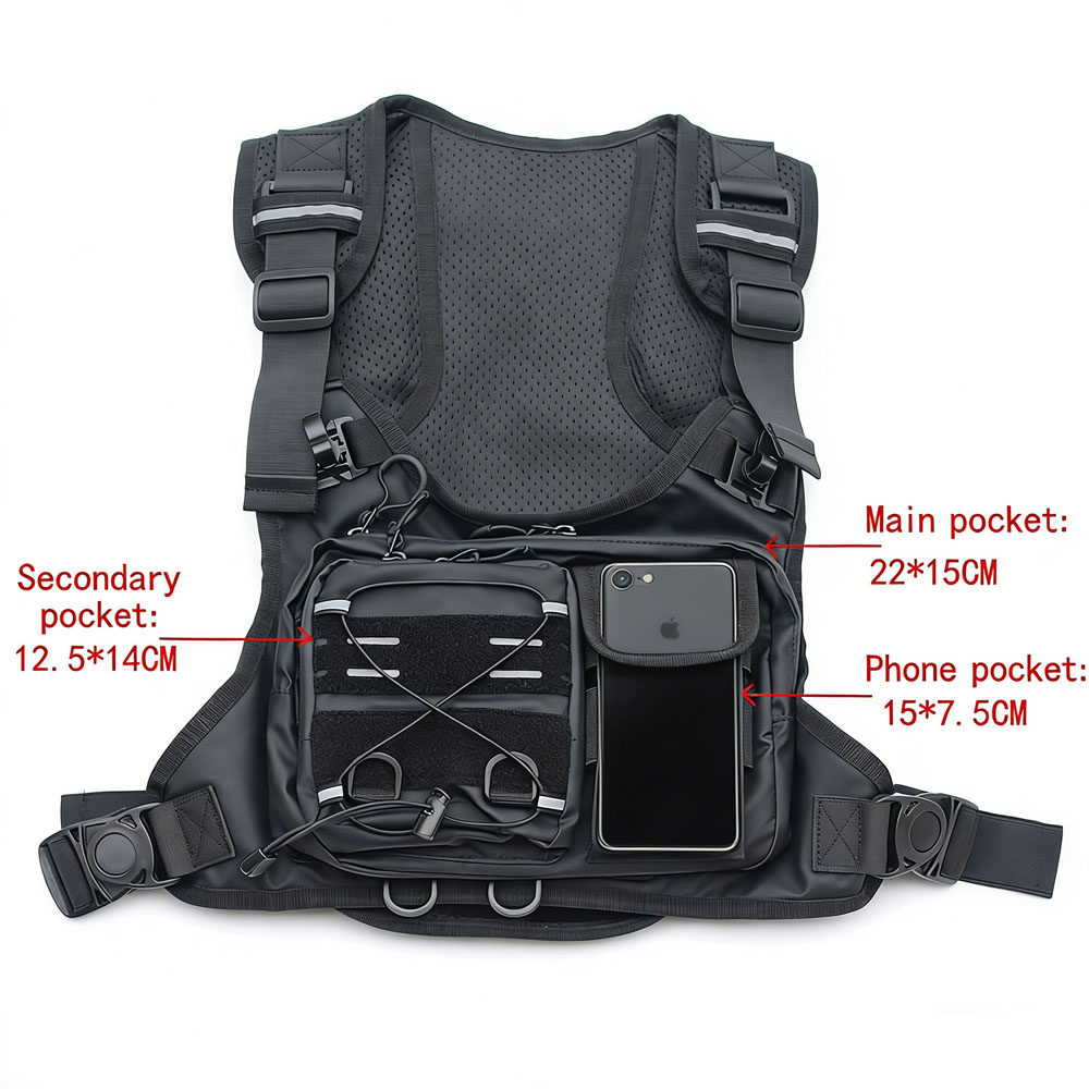 Chaleco Táctico con Bolsa de A - Reflective Running Gear Vest reseña y precio